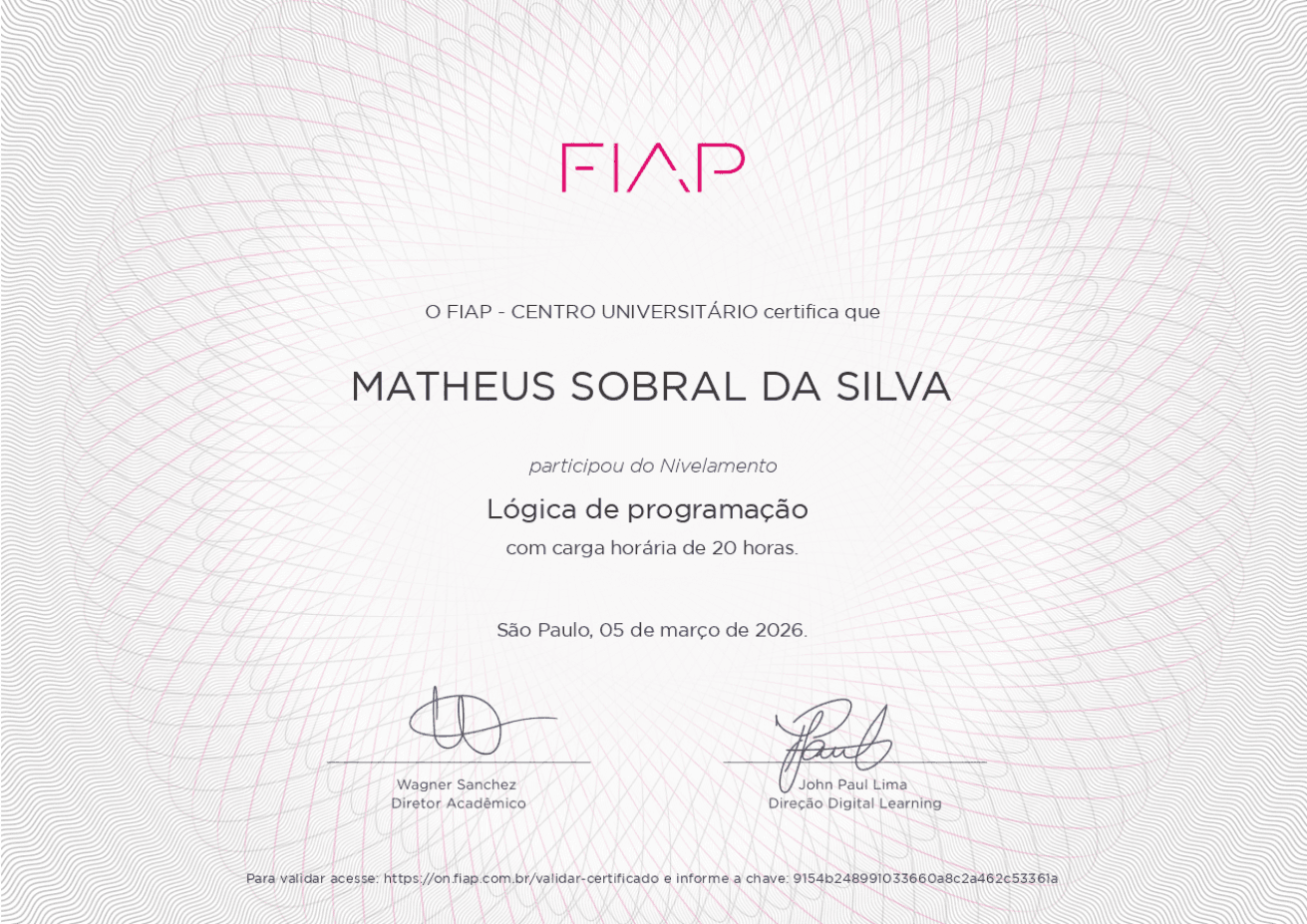 FIAP Programming Logic