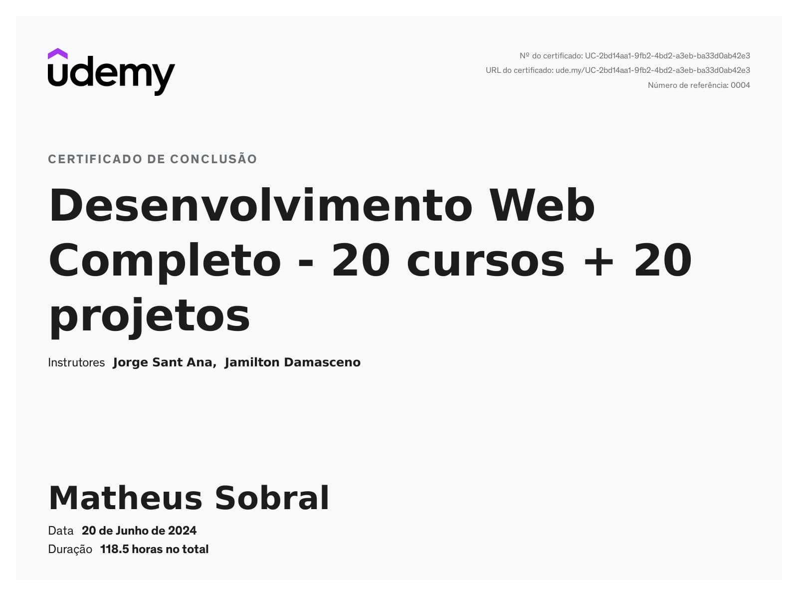 Complete Web Development - 20 Courses + 20 Projects